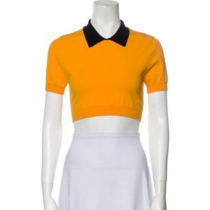 VICTOR GLEMAUD Short Sleeve Crop Top